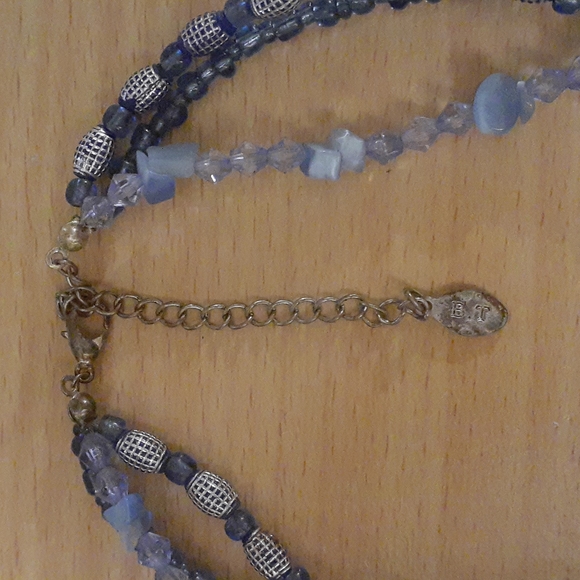 Beaded earrings and necklace with medallion set - Picture 3 of 6